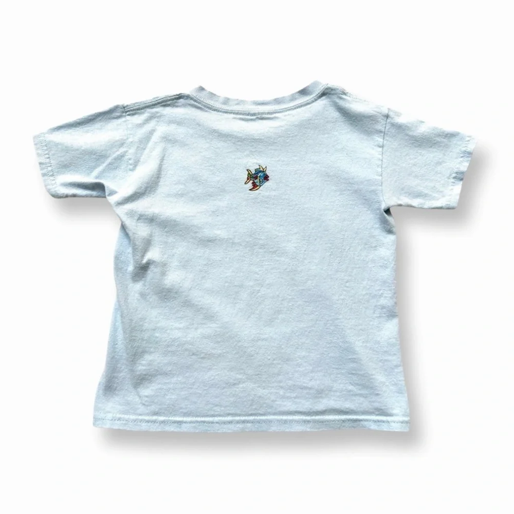 ⭐️ 5 for $25 Antigua Light Blue Cotton T-Shirt with Turtles & Fish Size 4T